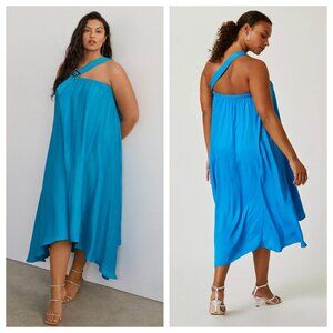 NWT Anthropologie Let Me Be Vibrant One-Shoulder Maxi Dress M